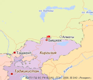 Кыргызстан на карте